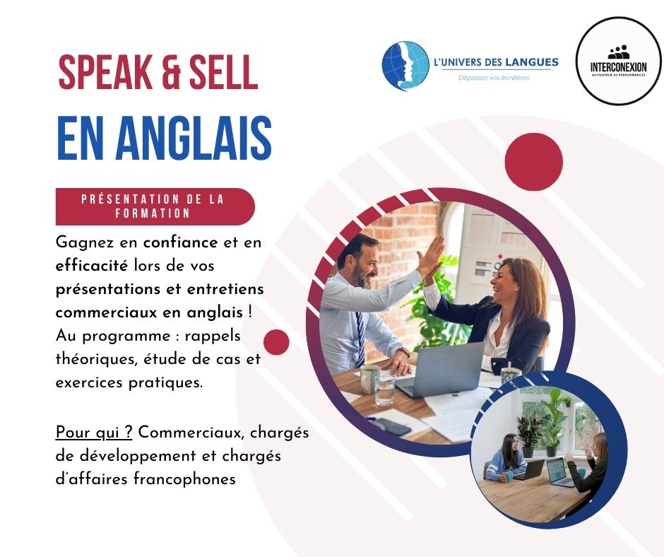 Formation Speak & sell en anglais